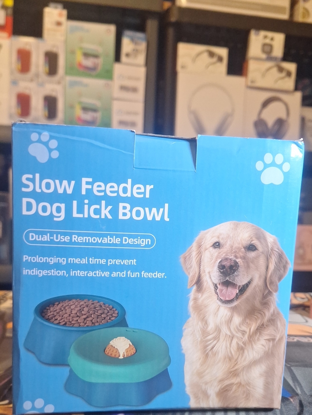 Slow Feeder Dog Lick Bowl - Blue/Teal